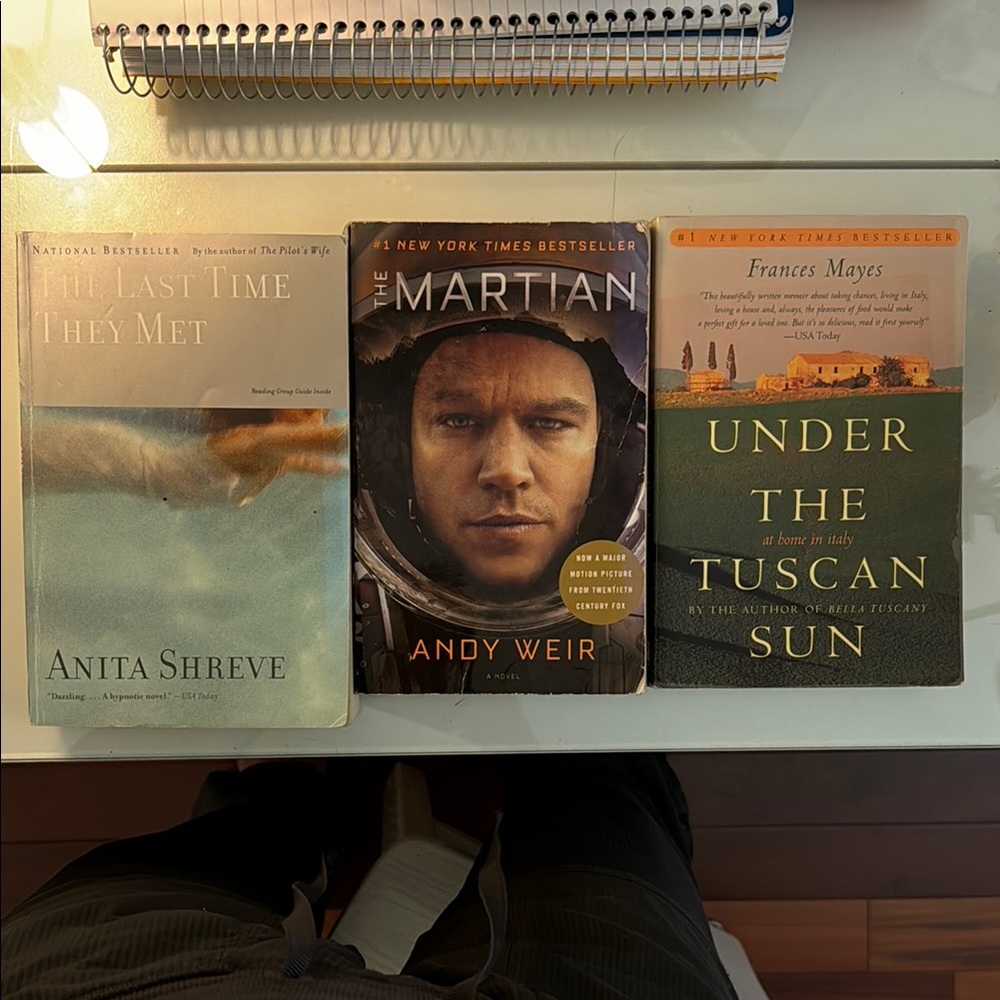 Book Trio: The Last Time They Met, The Martian, Under the Tuscan Sun